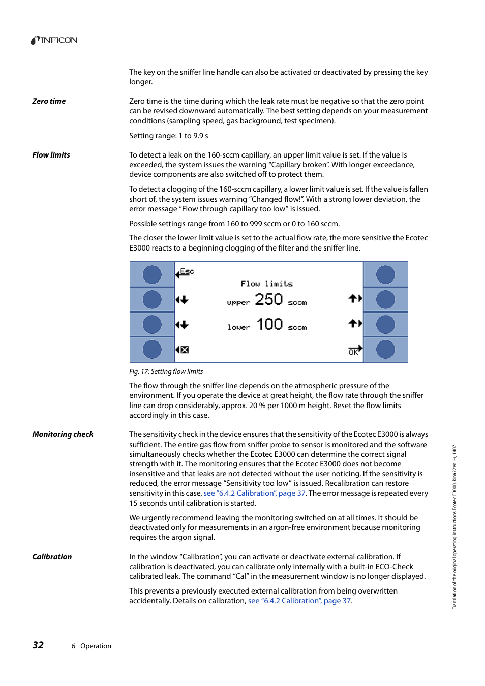 INFICON Ecotec E3000 Multigas-Sniffer-Leak Detector User Manual | Page 32 / 92