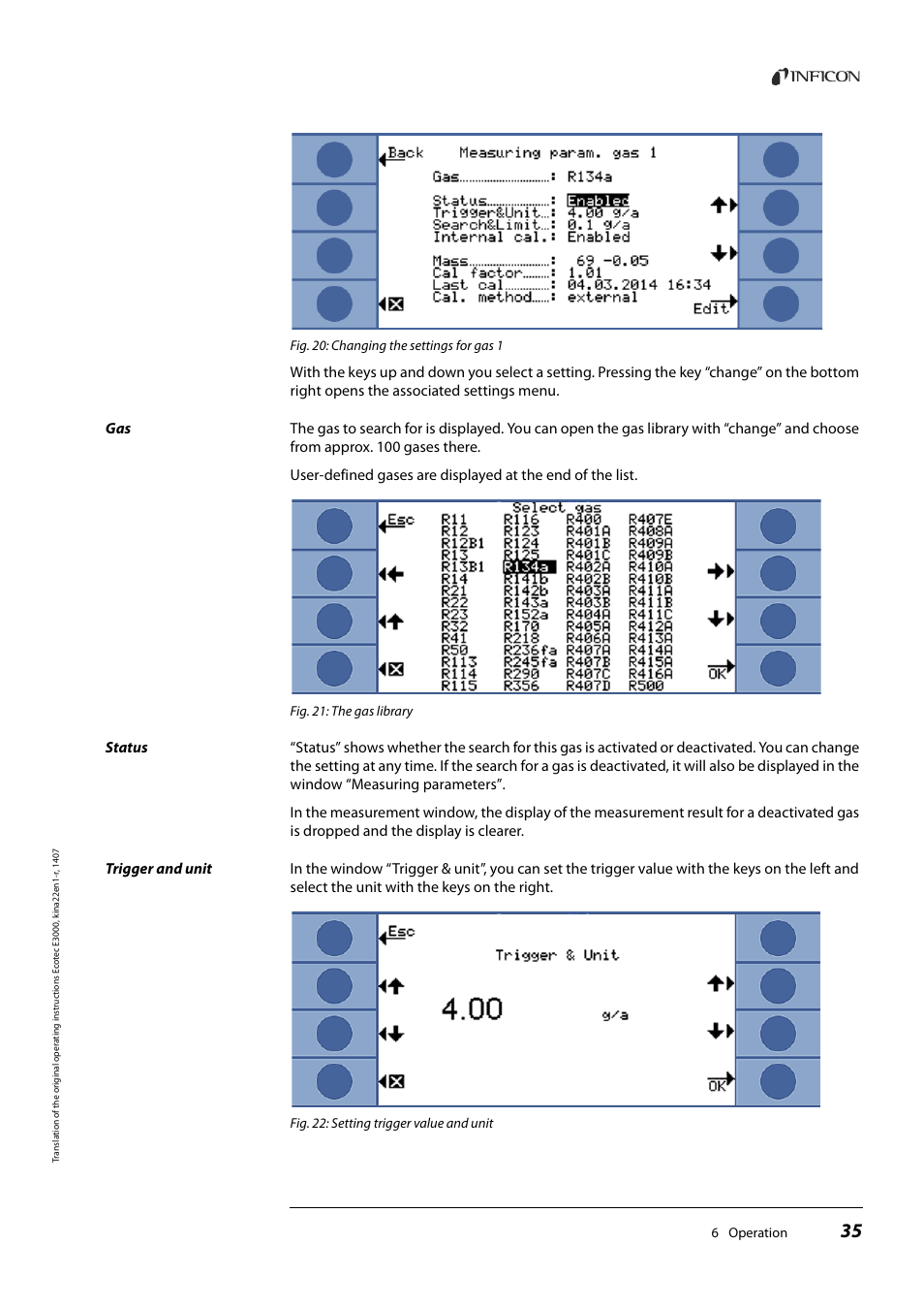 INFICON Ecotec E3000 Multigas-Sniffer-Leak Detector User Manual | Page 35 / 92