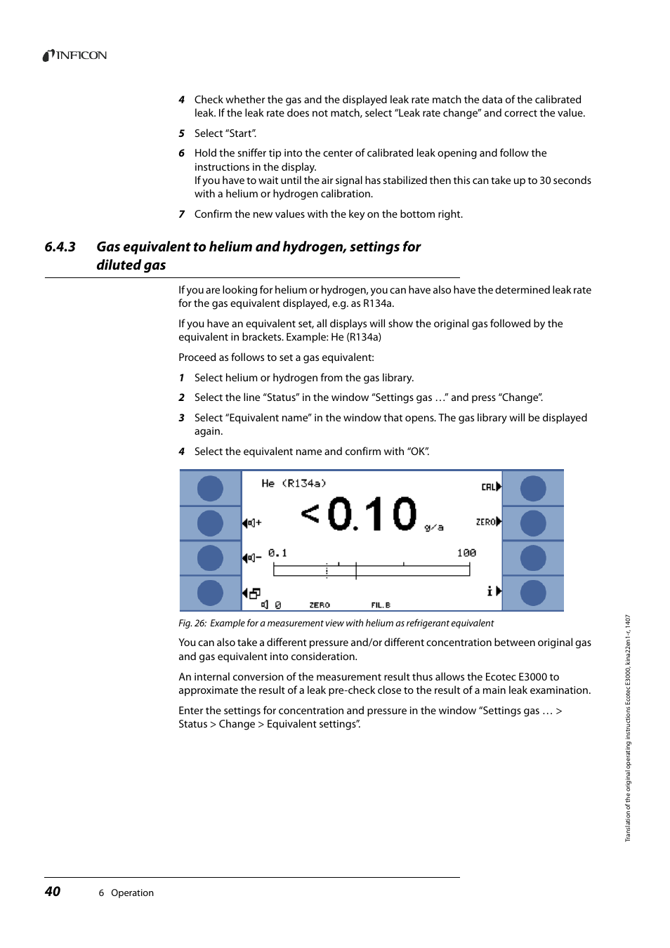 INFICON Ecotec E3000 Multigas-Sniffer-Leak Detector User Manual | Page 40 / 92