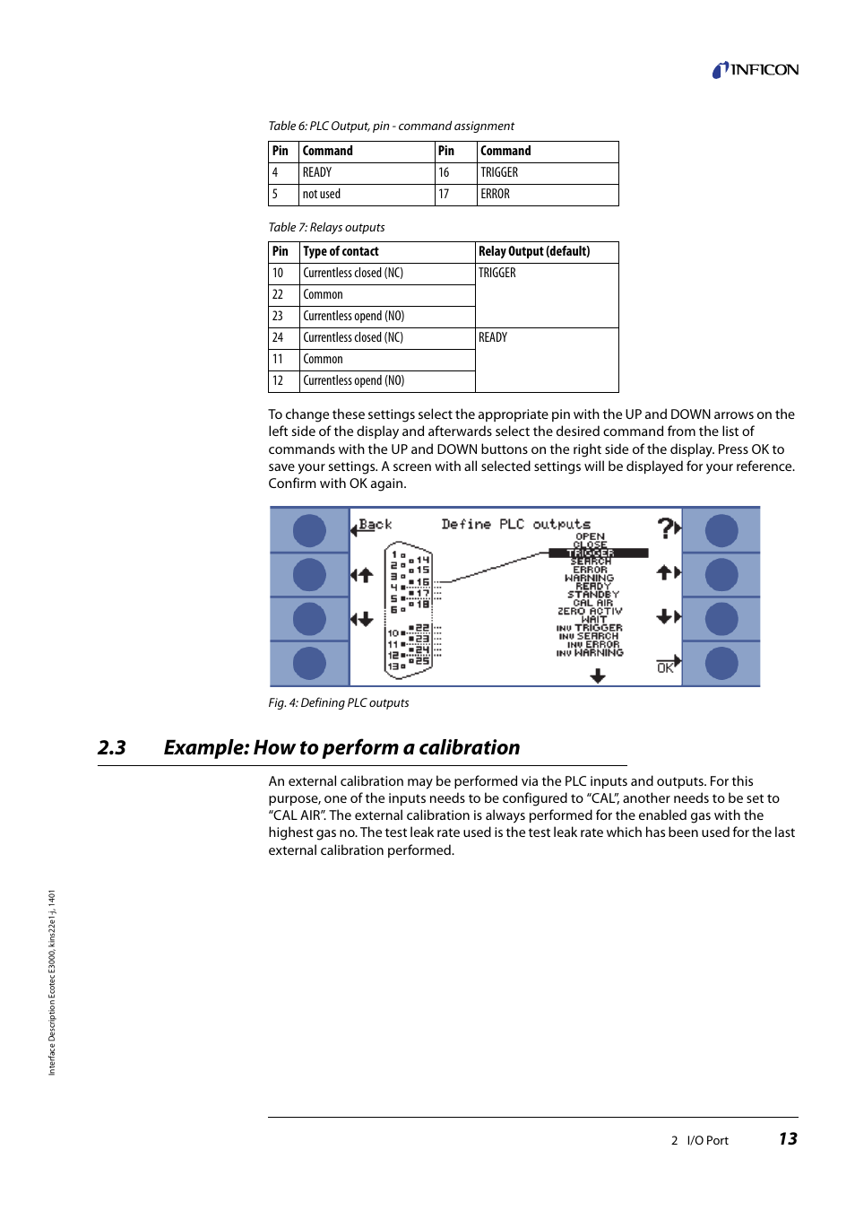 3 example: how to perform a calibration, Example: how to perform a calibration | INFICON Ecotec E3000 Multigas-Sniffer-Leak Detector Interface description User Manual | Page 13 / 36