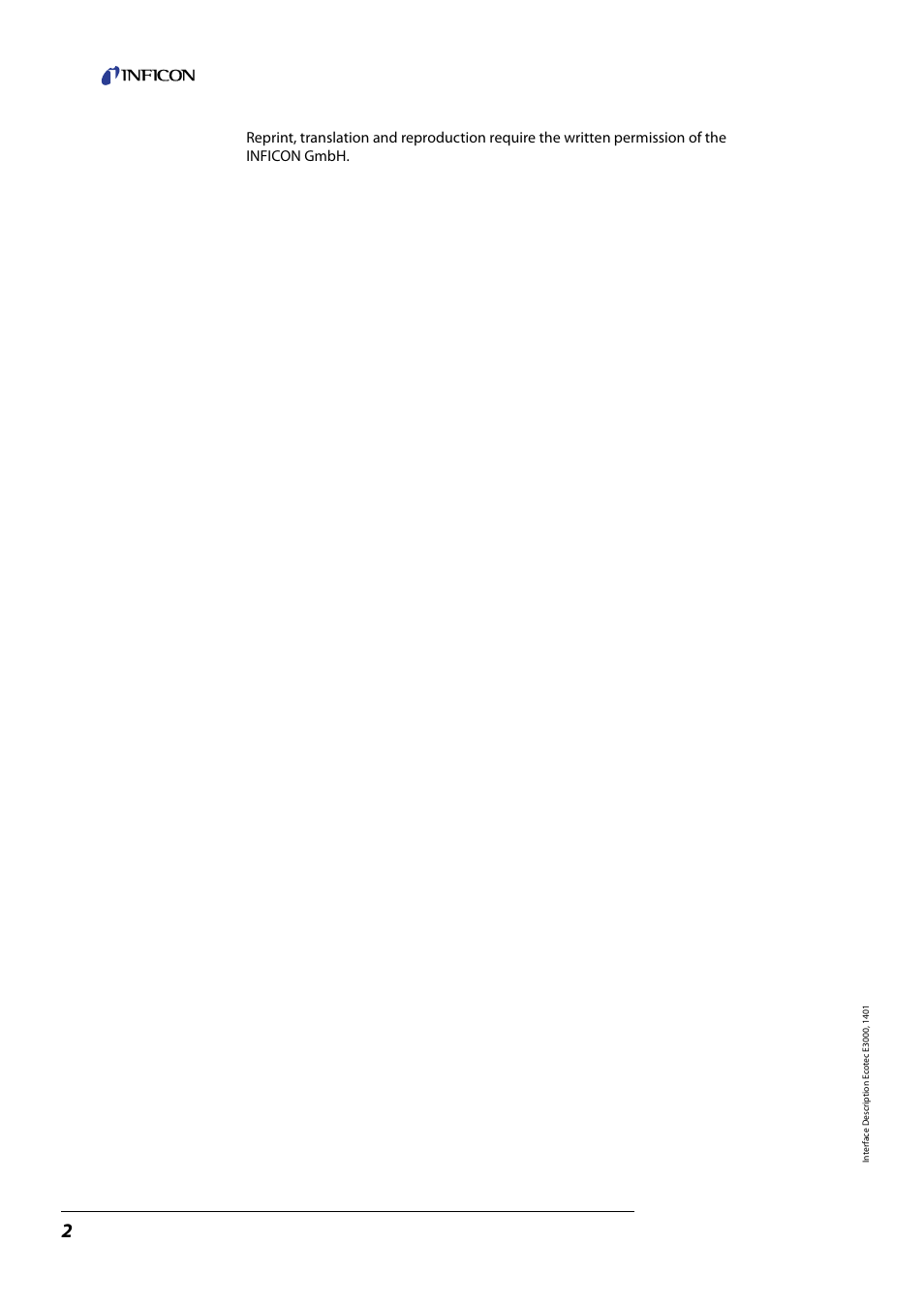 INFICON Ecotec E3000 Multigas-Sniffer-Leak Detector Interface description User Manual | Page 2 / 36