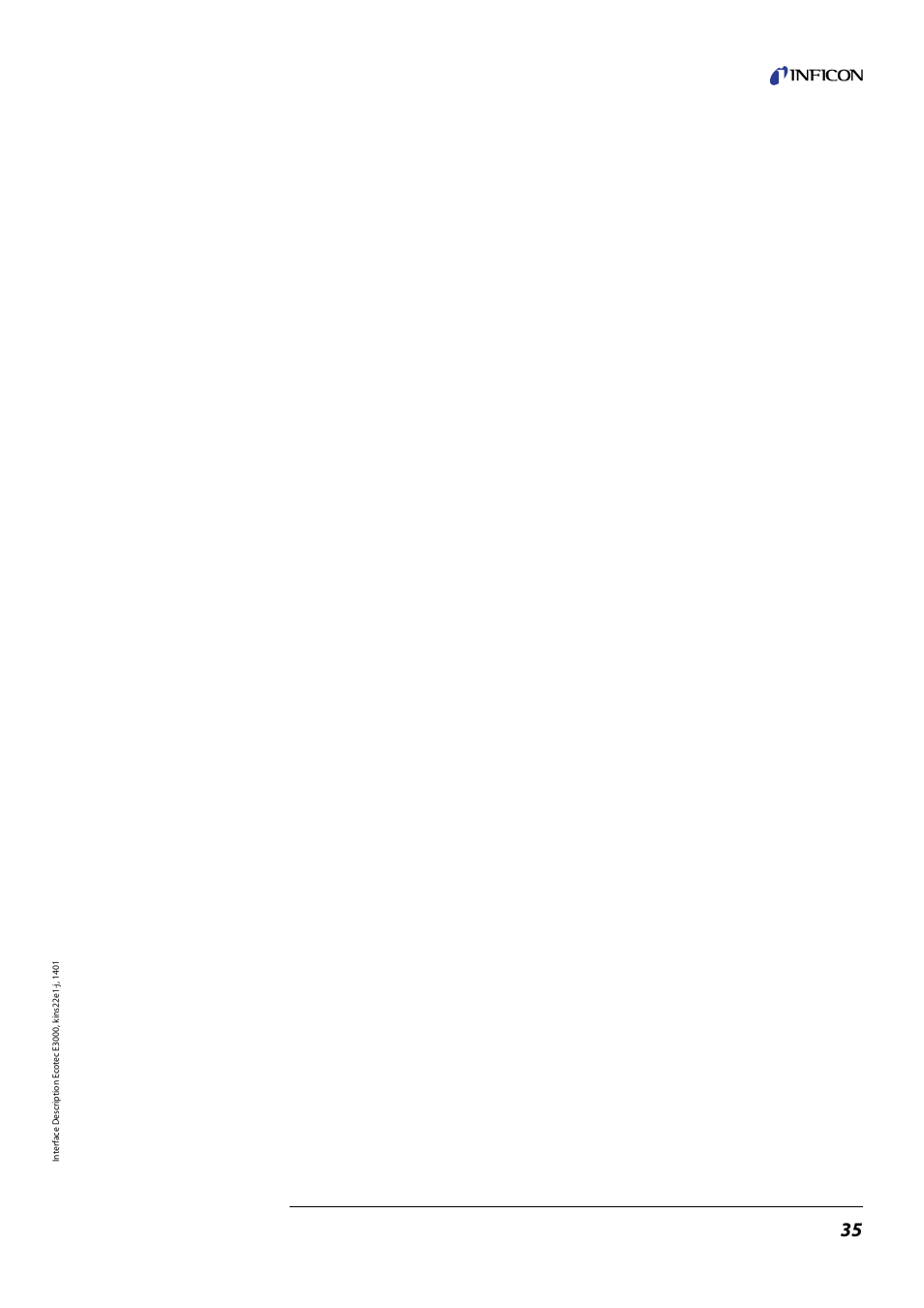 INFICON Ecotec E3000 Multigas-Sniffer-Leak Detector Interface description User Manual | Page 35 / 36