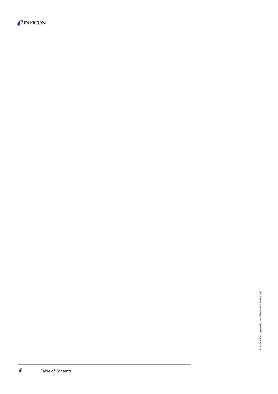 INFICON Ecotec E3000 Multigas-Sniffer-Leak Detector Interface description User Manual | Page 4 / 36