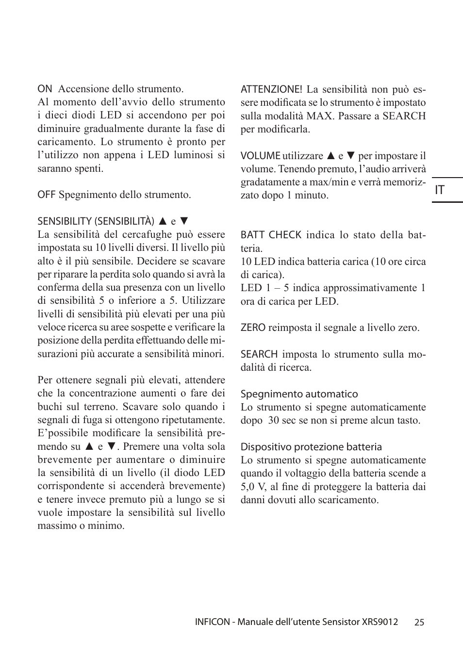 INFICON Sensistor XRS9012 Hydrogen Leak Detector User Manual User Manual | Page 25 / 28