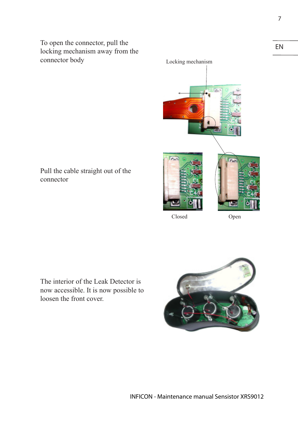 INFICON Sensistor XRS9012 Hydrogen Leak Detector Maintenance manual User Manual | Page 7 / 14