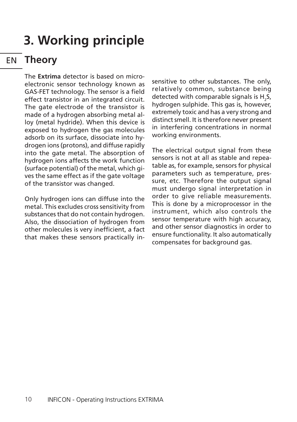 Working principle, Theory | INFICON Extrima Ex-certified Hydrogen Leak Detector User Manual | Page 10 / 62