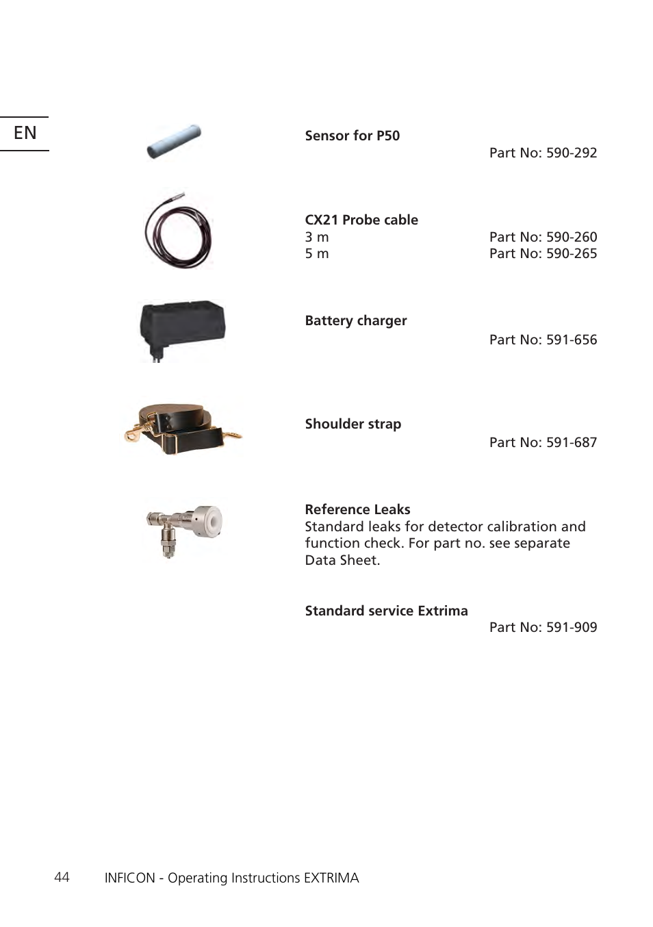 INFICON Extrima Ex-certified Hydrogen Leak Detector User Manual | Page 44 / 62
