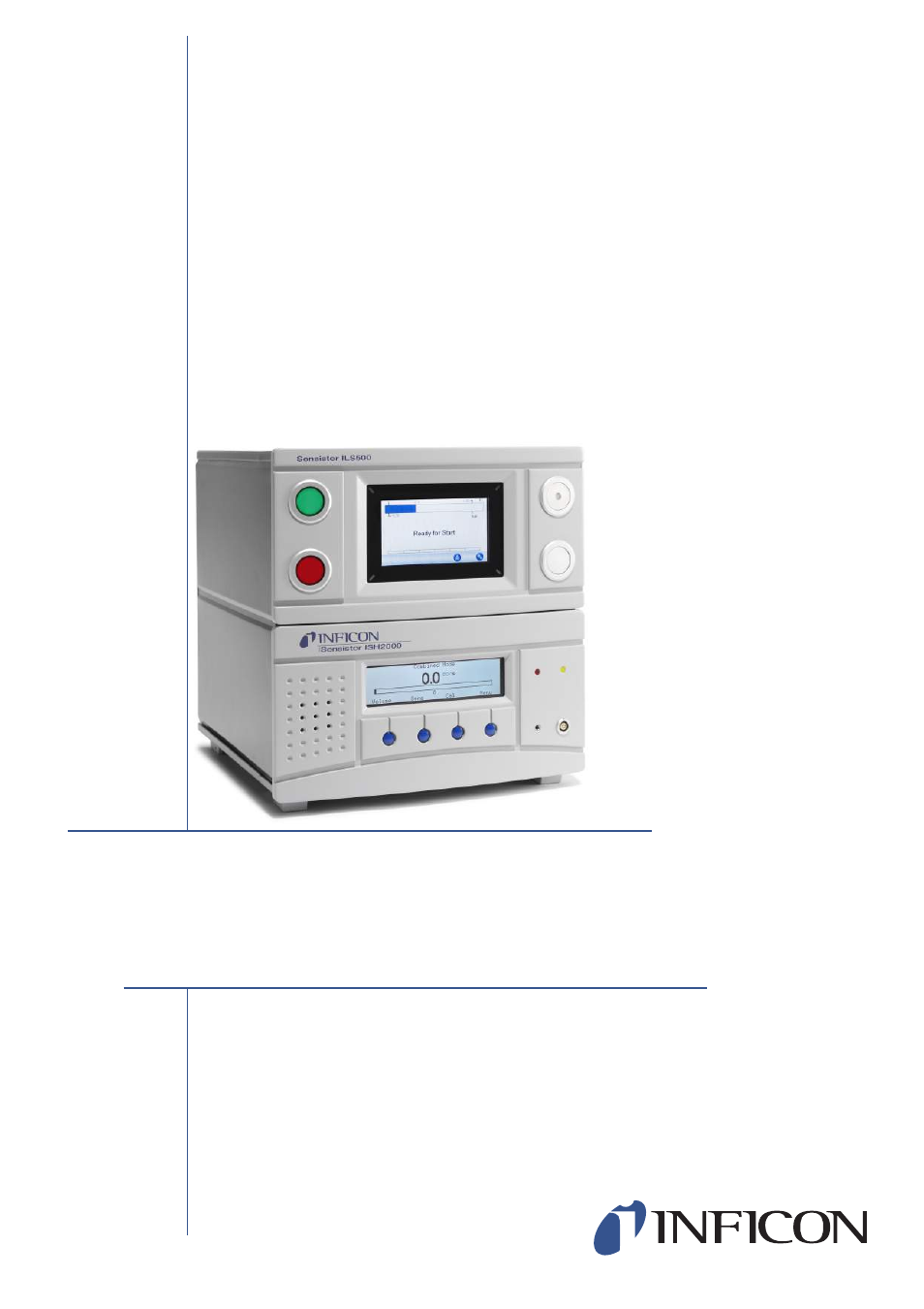 INFICON Sensistor ILS500 Leak Detection System User Manual | 107 pages