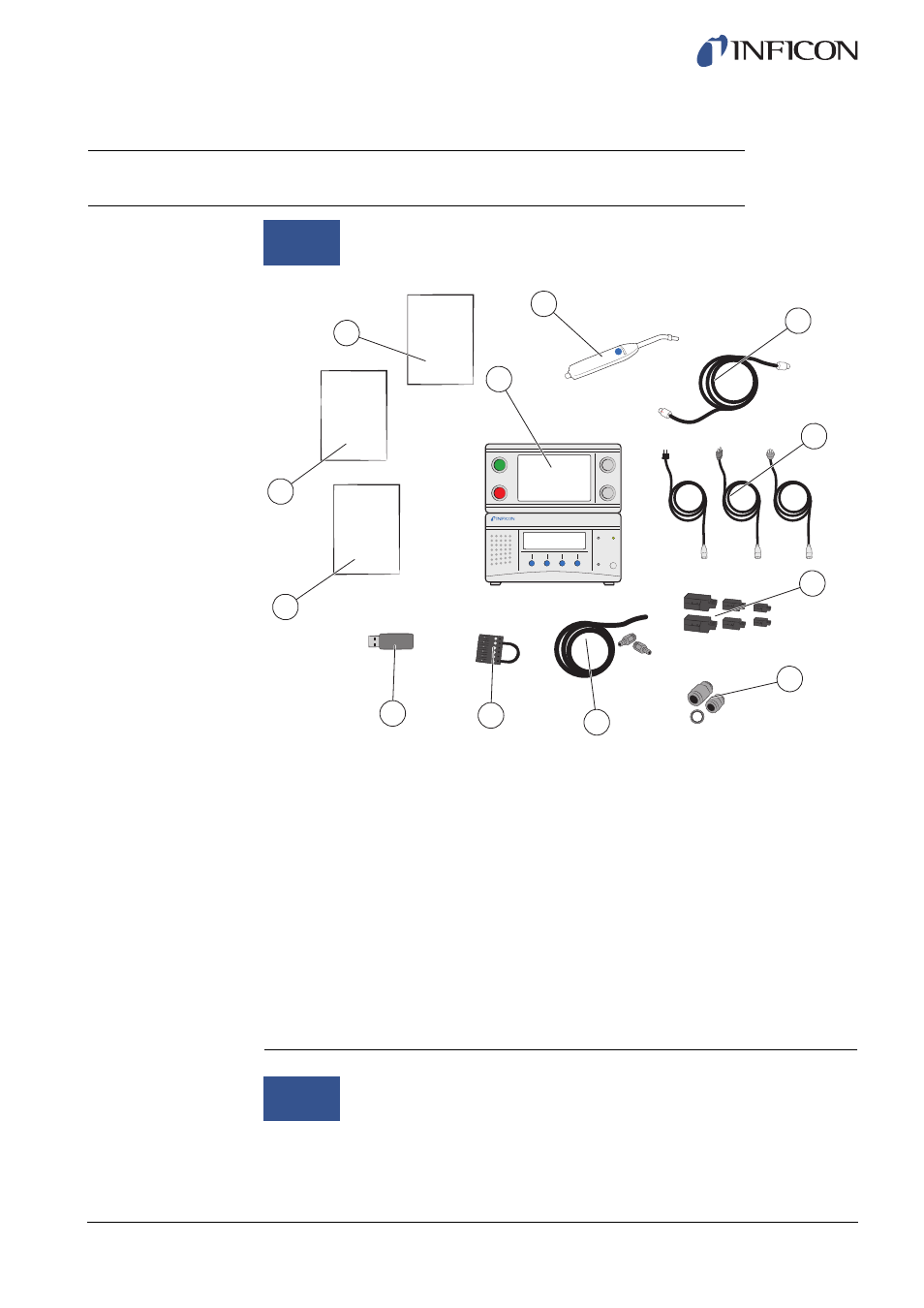 2 equipment and storage, 1 supplied equipment, Equipment and storage | Supplied equipment | INFICON Sensistor ILS500 Leak Detection System User Manual | Page 11 / 107