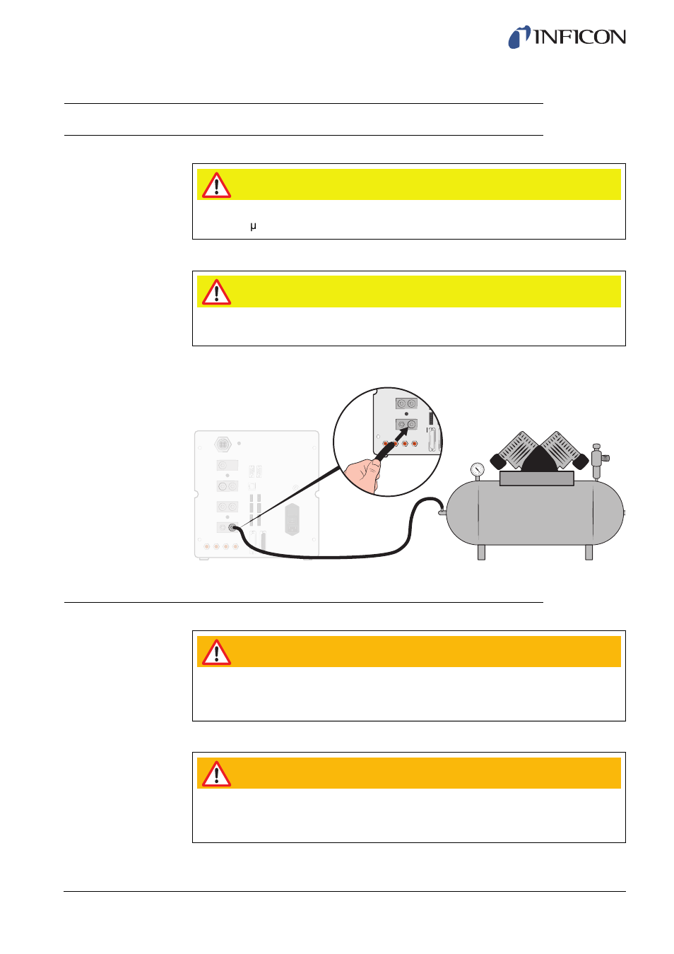 3 pneumatic connections, Pneumatic connections | INFICON Sensistor ILS500 Leak Detection System User Manual | Page 27 / 107