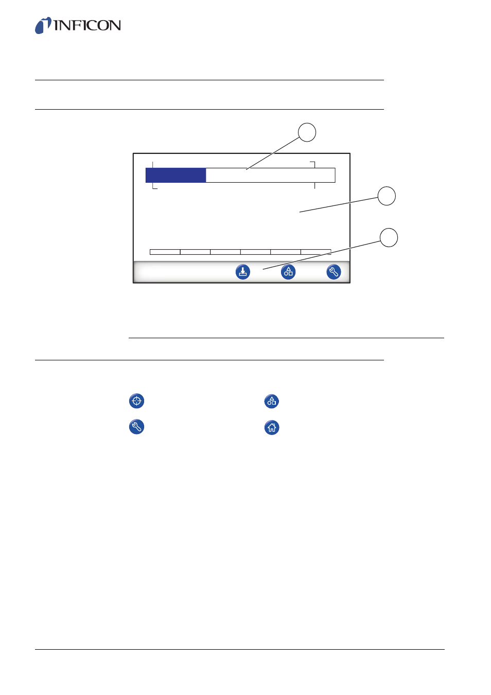 7 menu system, 1 ils500 display, Menu system | Ils500 display, 7menu system | INFICON Sensistor ILS500 Leak Detection System User Manual | Page 32 / 107