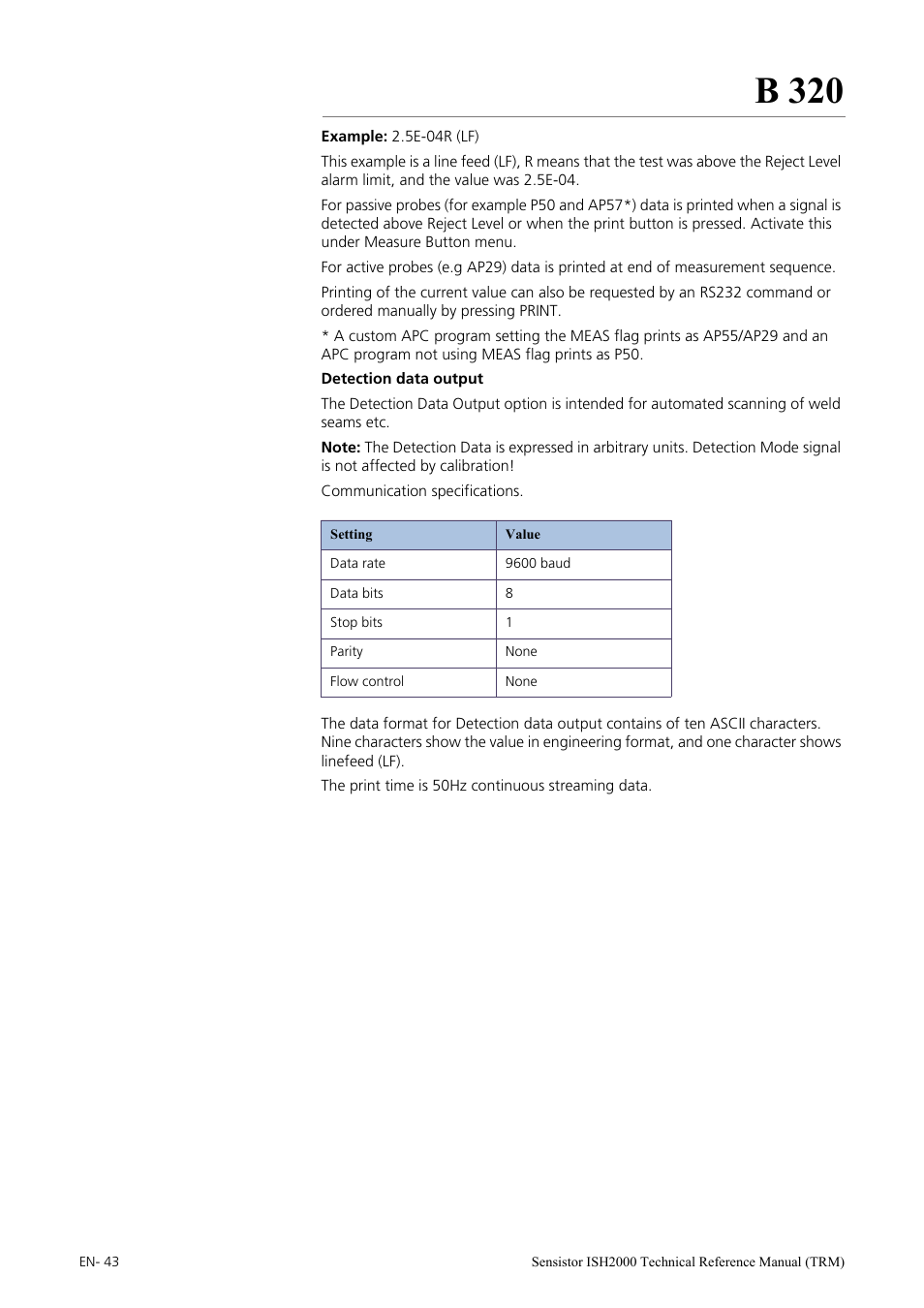 B 320 | INFICON Sensistor ISH2000 Hydrogen Leak Detector User Manual | Page 43 / 108