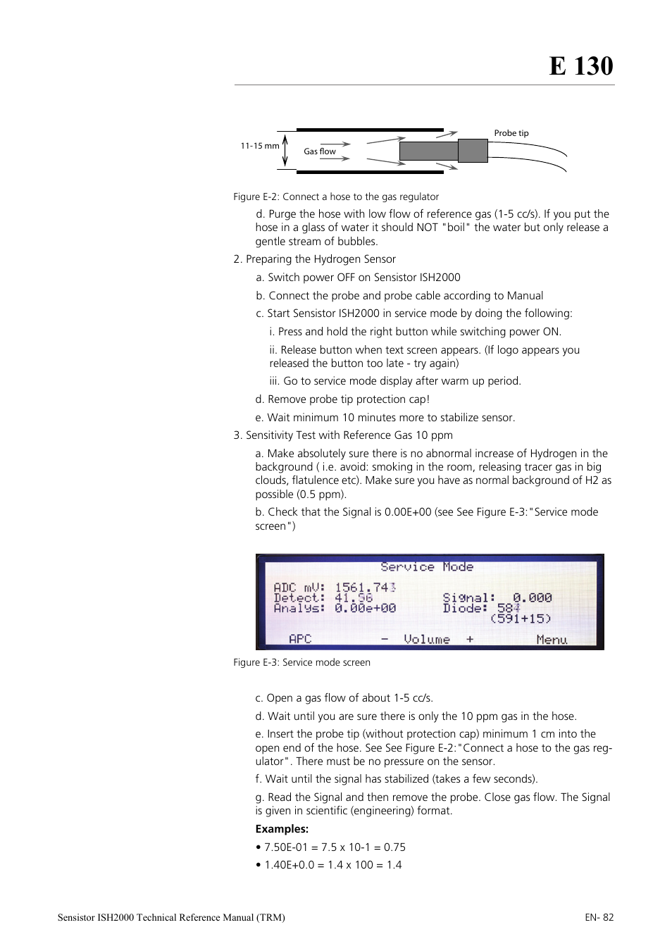 E 130 | INFICON Sensistor ISH2000 Hydrogen Leak Detector User Manual | Page 82 / 108