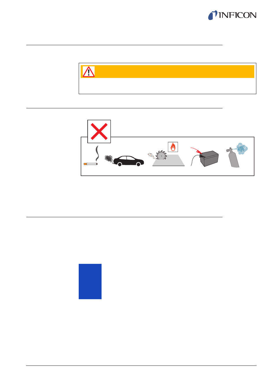 6 setup, Warning, 1 placement of the sensistor sentrac | 2 connect the sensistor sentrac, Notice, Setup, Placement of the sensistor sentrac, Connect the sensistor sentrac, 6setup | INFICON Sensistor Sentrac Hydrogen Leak Detector User Manual | Page 25 / 86
