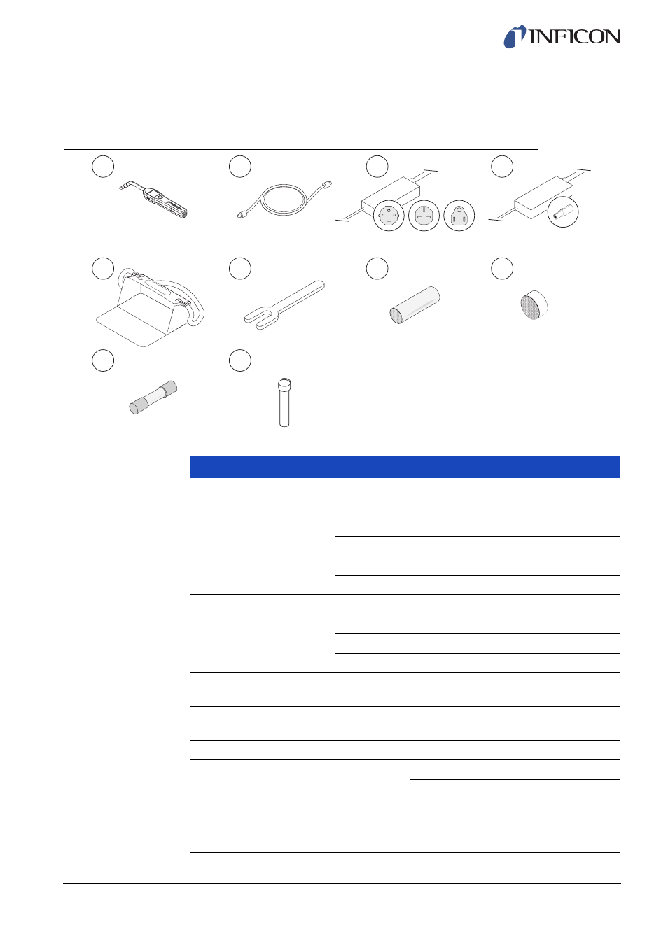 17 spare parts and accessories, 1 spare parts, Spare parts and accessories | Spare parts | INFICON Sensistor Sentrac Hydrogen Leak Detector User Manual | Page 75 / 86