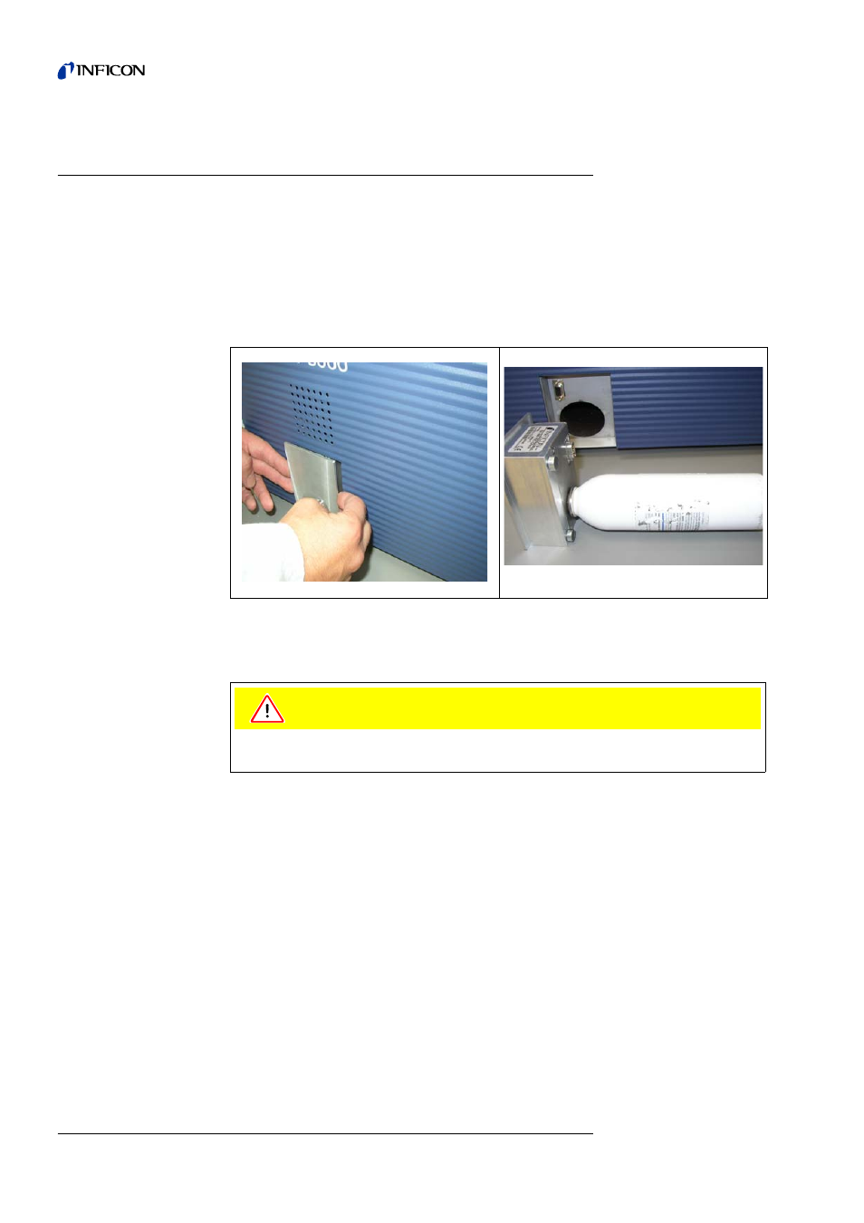 Replacing the gas reservoir of the pro-check 7-13, 7 replacing the gas reservoir of the pro-check, Caution | INFICON Protec P3000(XL) Helium Leak Detector User Manual | Page 118 / 132