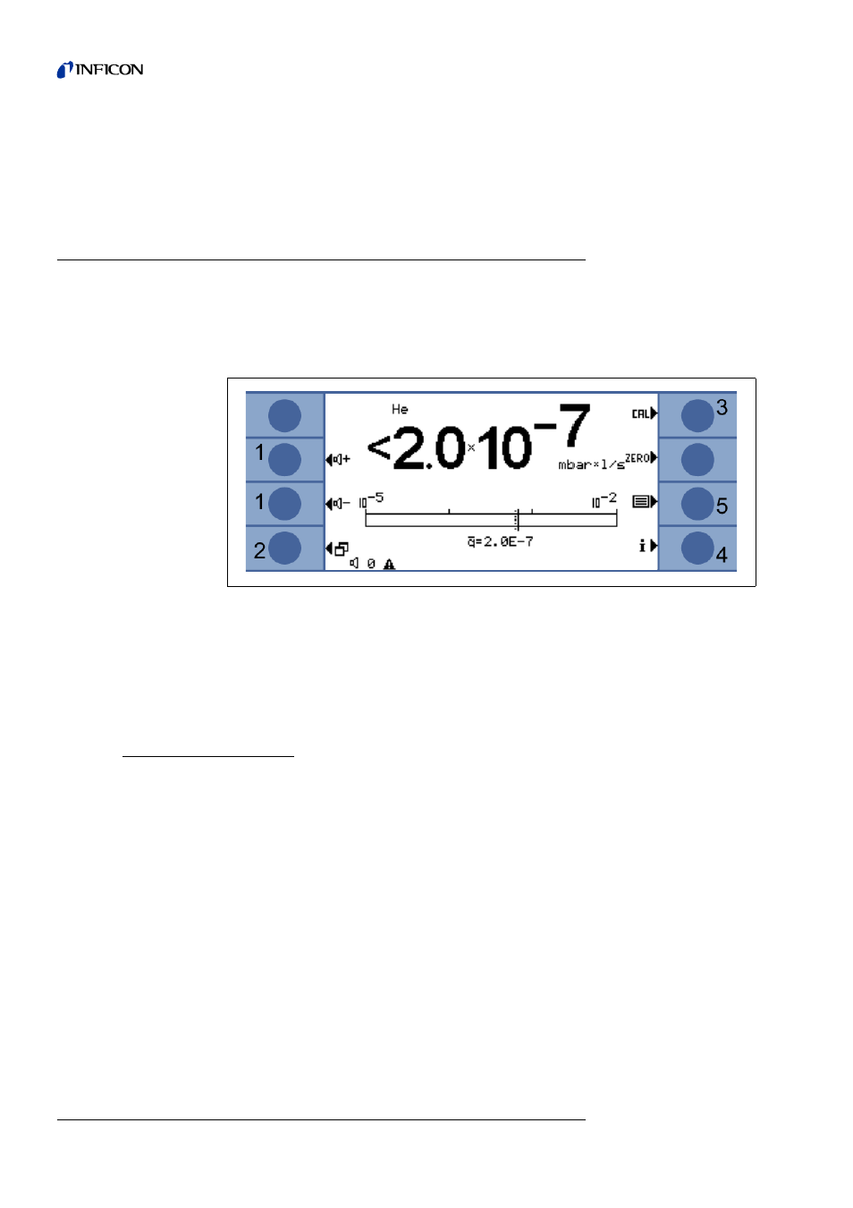 Controls on the main display unit, 2 controls on the main display unit | INFICON Protec P3000(XL) Helium Leak Detector User Manual | Page 36 / 132