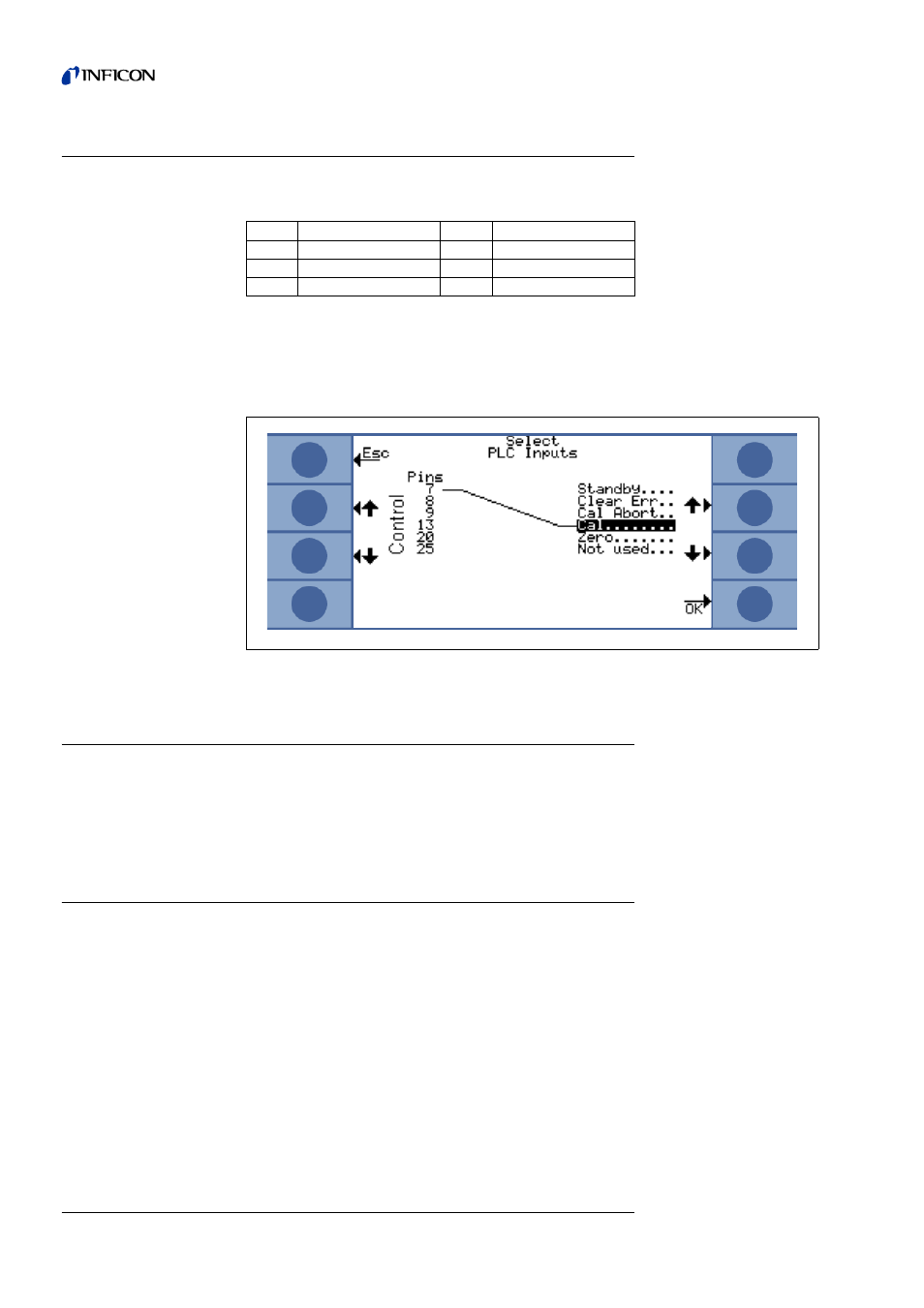 Select plc inputs, Baud rate & end sign, Pro-check (only available in advanced mode) | 4 select plc inputs, 5 baud rate & end sign, 6 pro-check (only available in, Mode) | INFICON Protec P3000(XL) Helium Leak Detector User Manual | Page 82 / 132