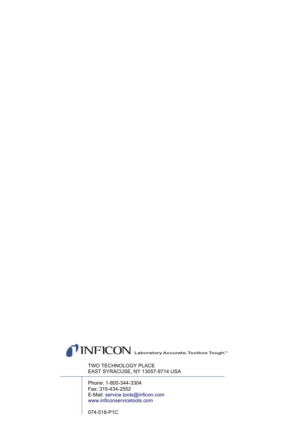 INFICON QS5 User Manual | Page 12 / 12