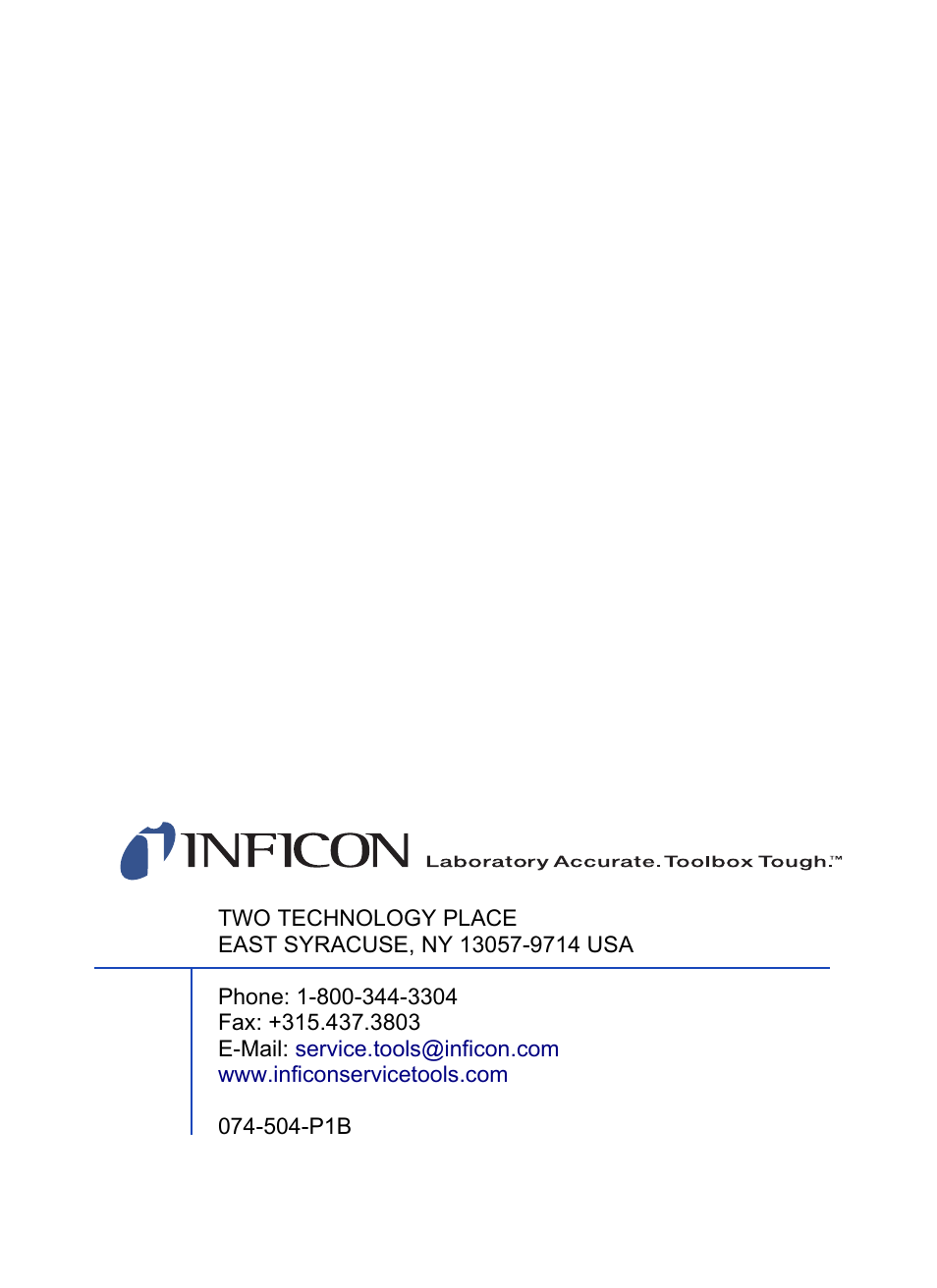 Back cover | INFICON Whisper Ultrasonic Leak Detector User Manual | Page 8 / 8