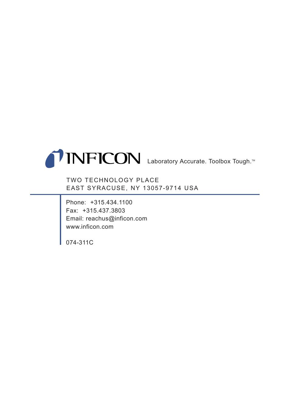 INFICON Wey-TEK Refrigerant Charging Scale & Optional Charging Module User Manual | Page 44 / 44