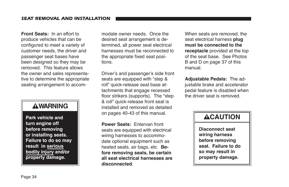 Caution, Warning | Braun 34443 User Manual | Page 36 / 62