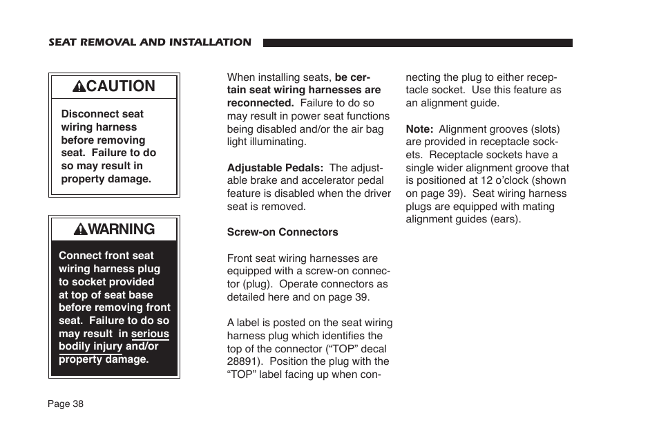 Caution, Warning | Braun 34443 User Manual | Page 40 / 62