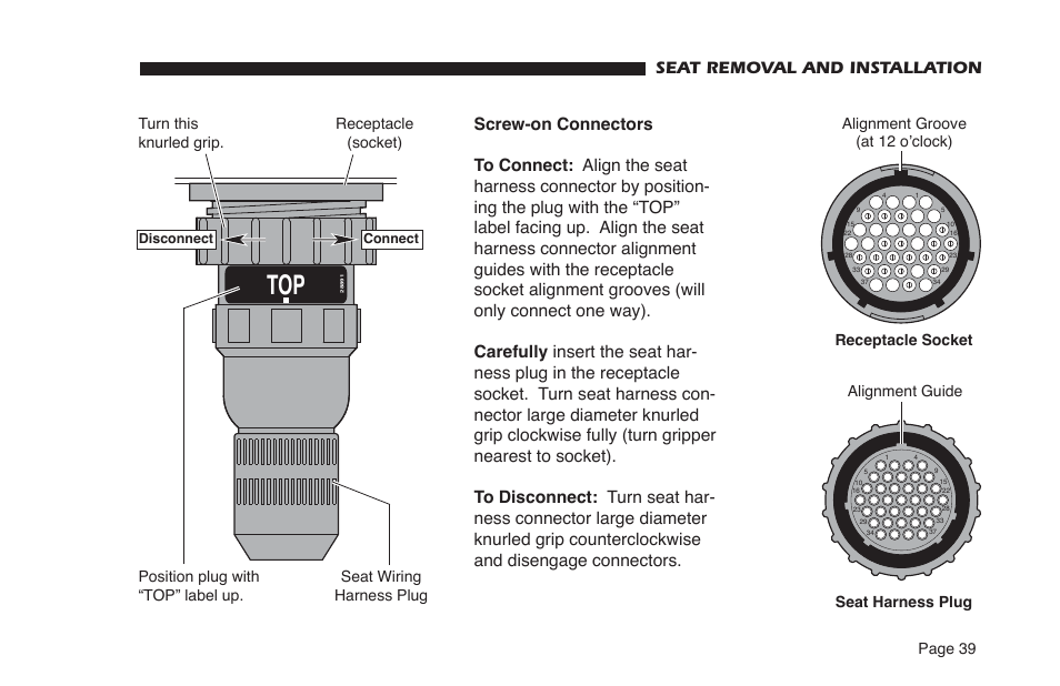 Seat removal and installation, Page 39 | Braun 34443 User Manual | Page 41 / 62