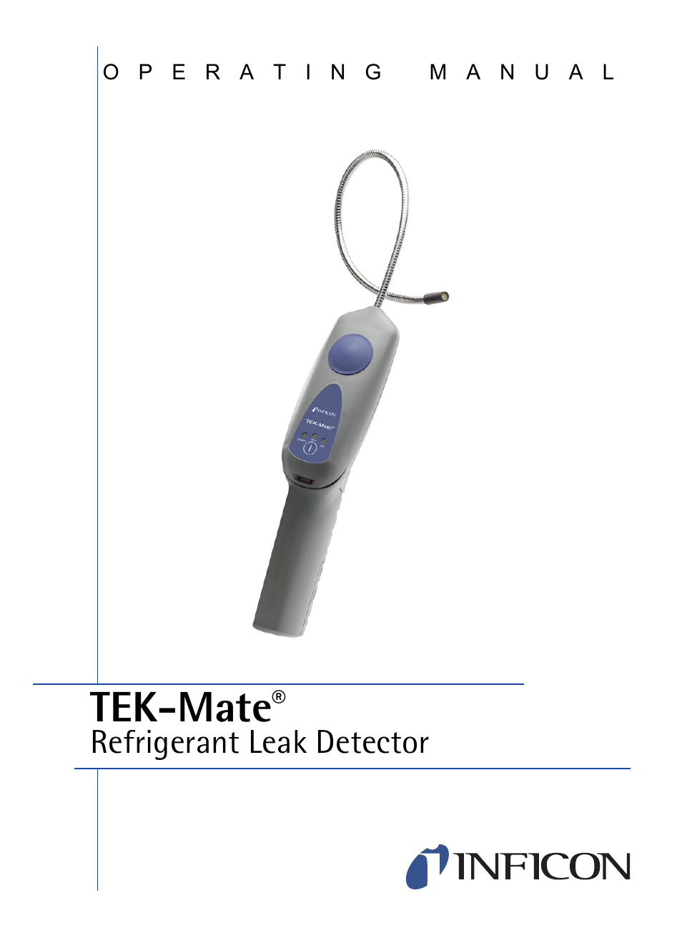 INFICON TEK-Mate Refrigerant Leak Detector User Manual | 12 pages