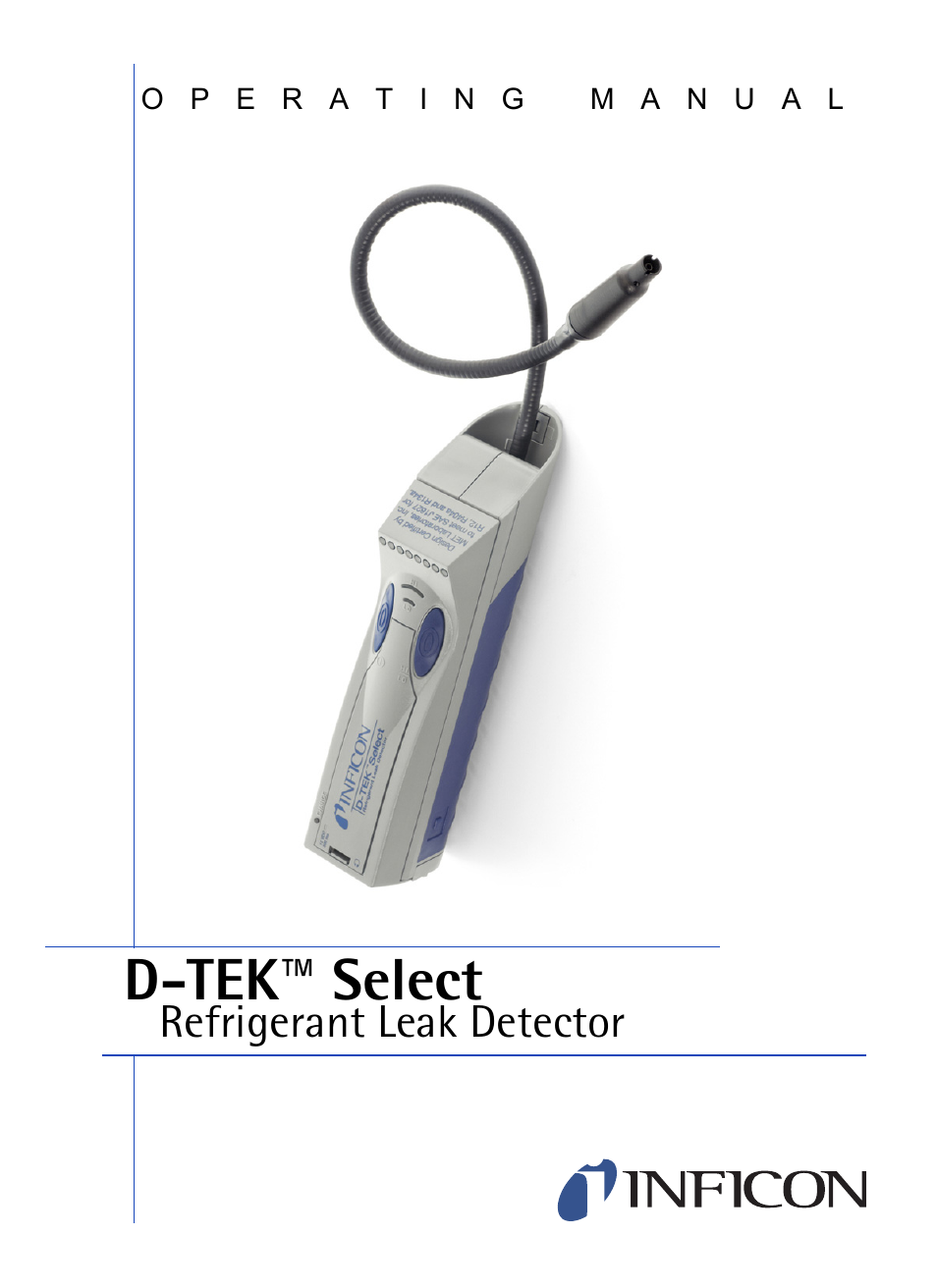 INFICON D-TEK Select Refrigerant Leak Detector User Manual | 12 pages