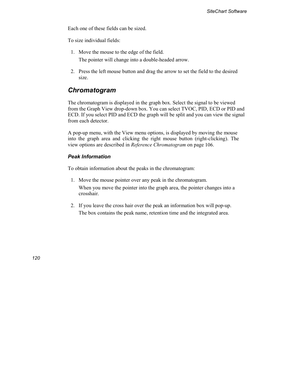 Chromatogram | INFICON Explorer Portable Gas Chromatograph User Manual | Page 122 / 369