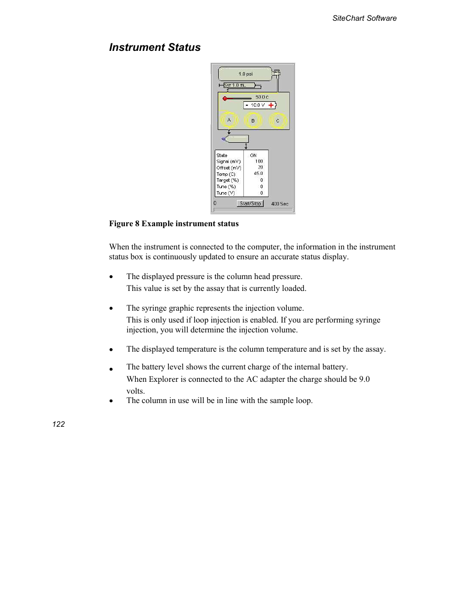 Instrument status | INFICON Explorer Portable Gas Chromatograph User Manual | Page 124 / 369