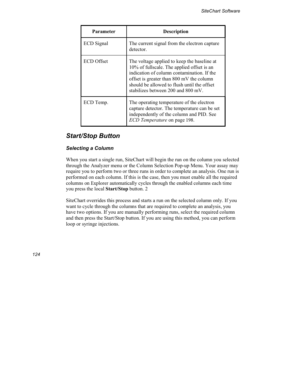 Start/stop button | INFICON Explorer Portable Gas Chromatograph User Manual | Page 126 / 369