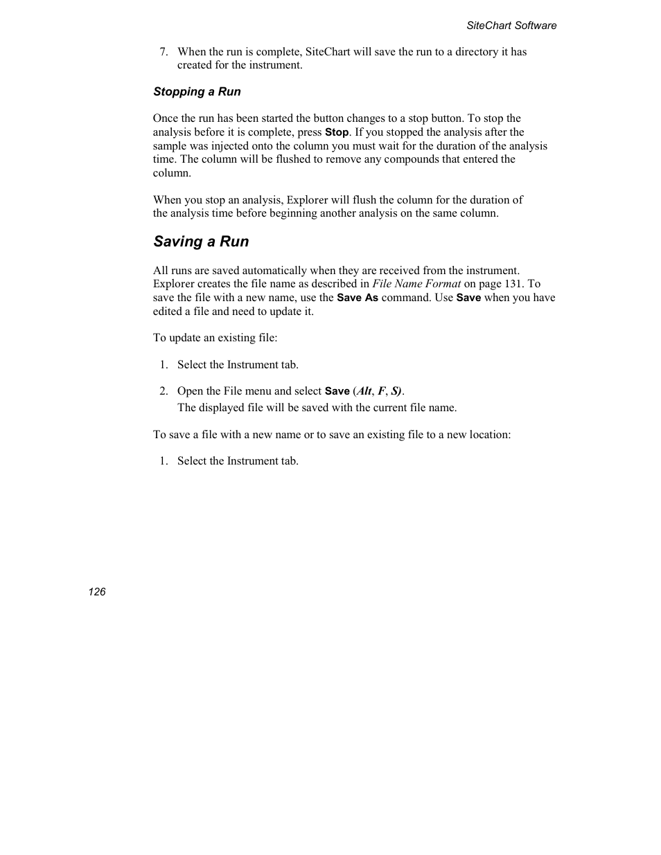 Saving a run | INFICON Explorer Portable Gas Chromatograph User Manual | Page 128 / 369