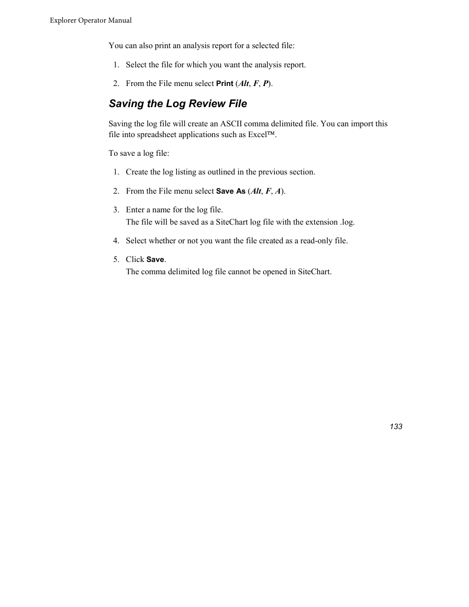 Saving the log review file | INFICON Explorer Portable Gas Chromatograph User Manual | Page 135 / 369