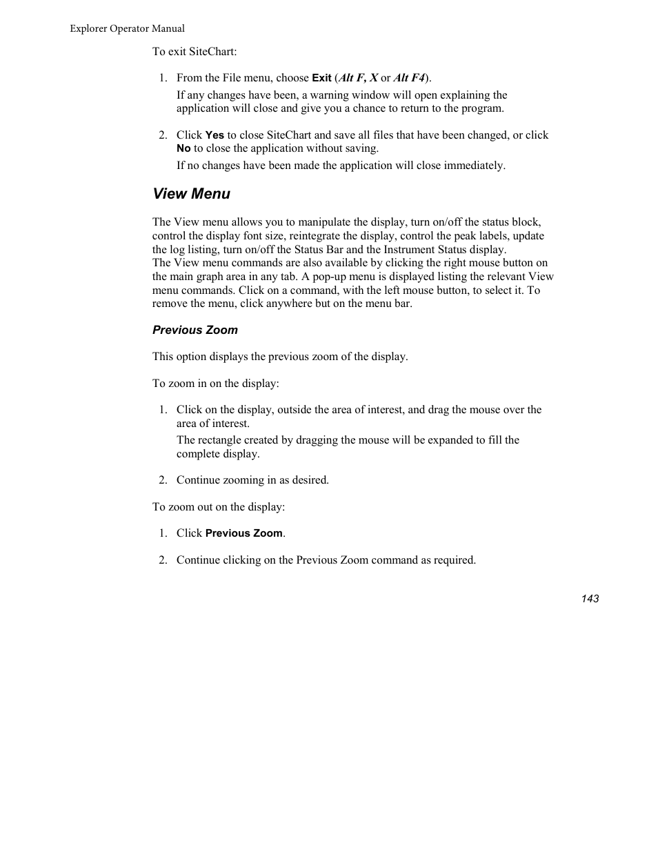 View menu | INFICON Explorer Portable Gas Chromatograph User Manual | Page 145 / 369