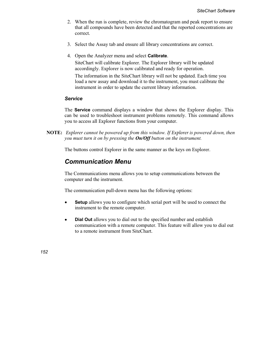 Communication menu | INFICON Explorer Portable Gas Chromatograph User Manual | Page 154 / 369