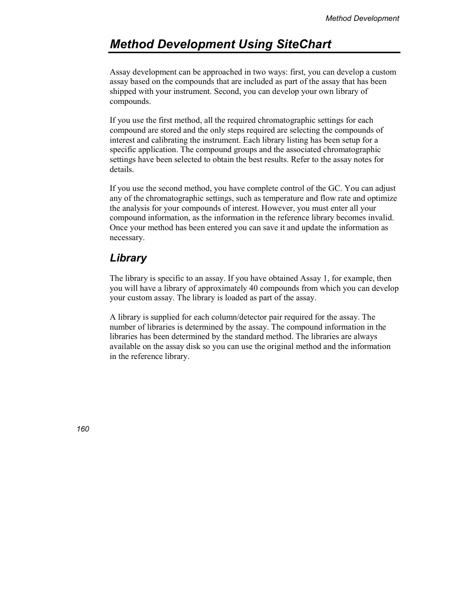 Method development using sitechart | INFICON Explorer Portable Gas Chromatograph User Manual | Page 162 / 369