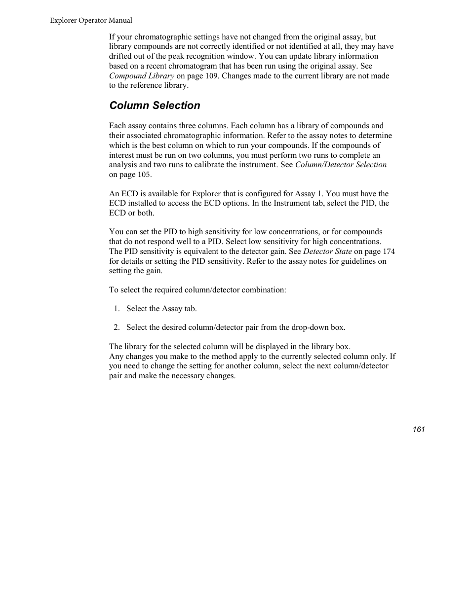 Column selection | INFICON Explorer Portable Gas Chromatograph User Manual | Page 163 / 369