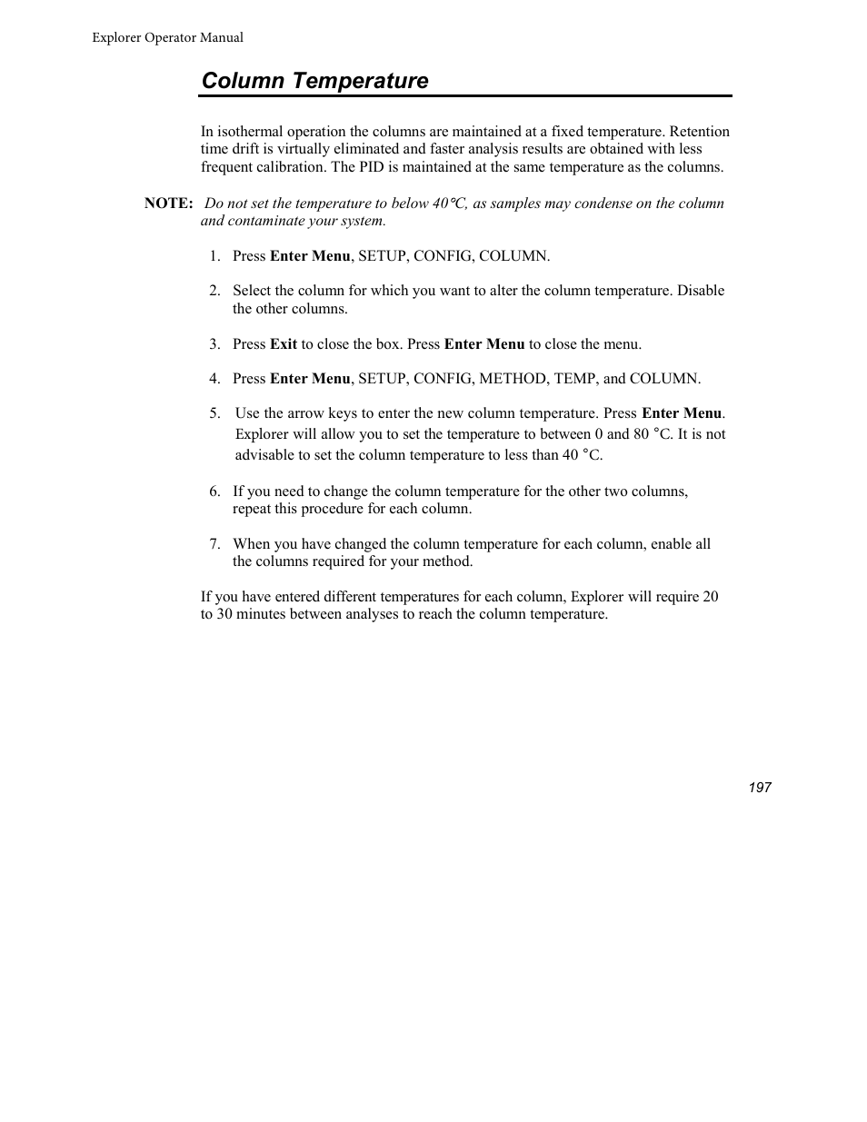 Column temperature | INFICON Explorer Portable Gas Chromatograph User Manual | Page 199 / 369