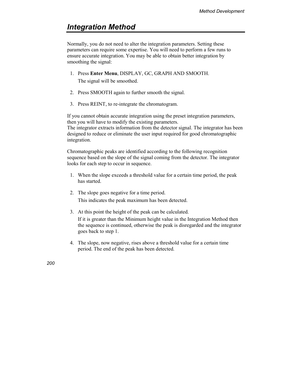 Integration method | INFICON Explorer Portable Gas Chromatograph User Manual | Page 202 / 369