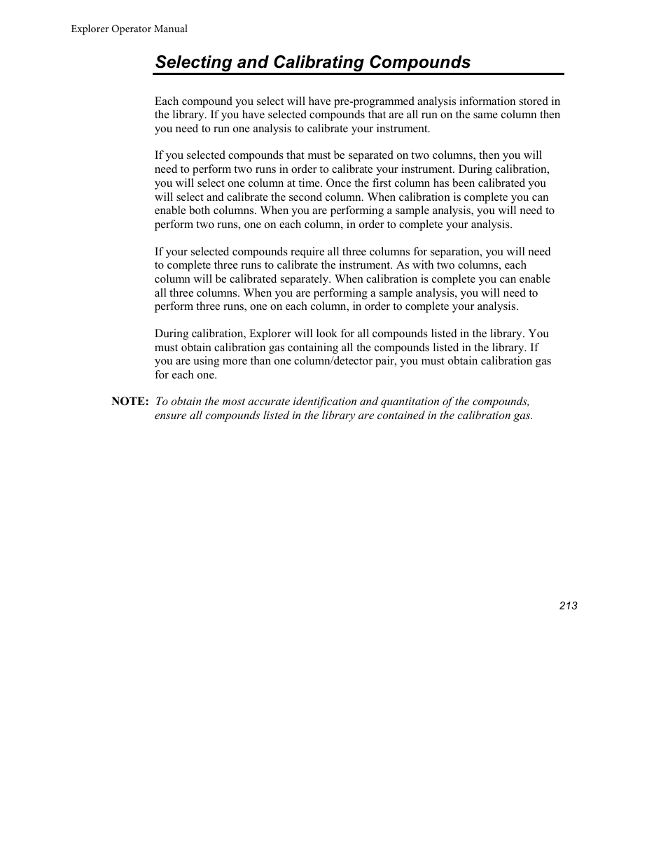 Selecting and calibrating compounds | INFICON Explorer Portable Gas Chromatograph User Manual | Page 215 / 369