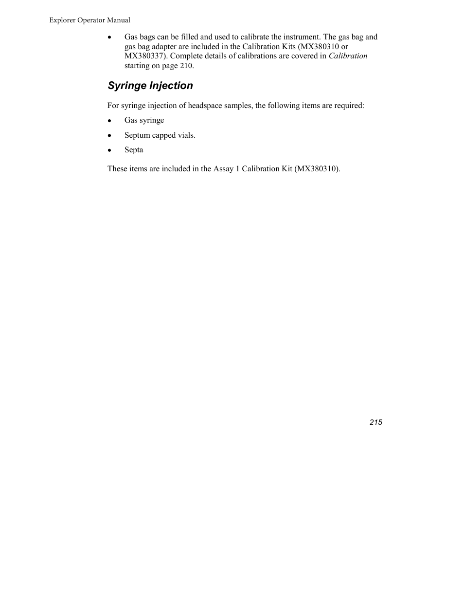 Syringe injection | INFICON Explorer Portable Gas Chromatograph User Manual | Page 217 / 369