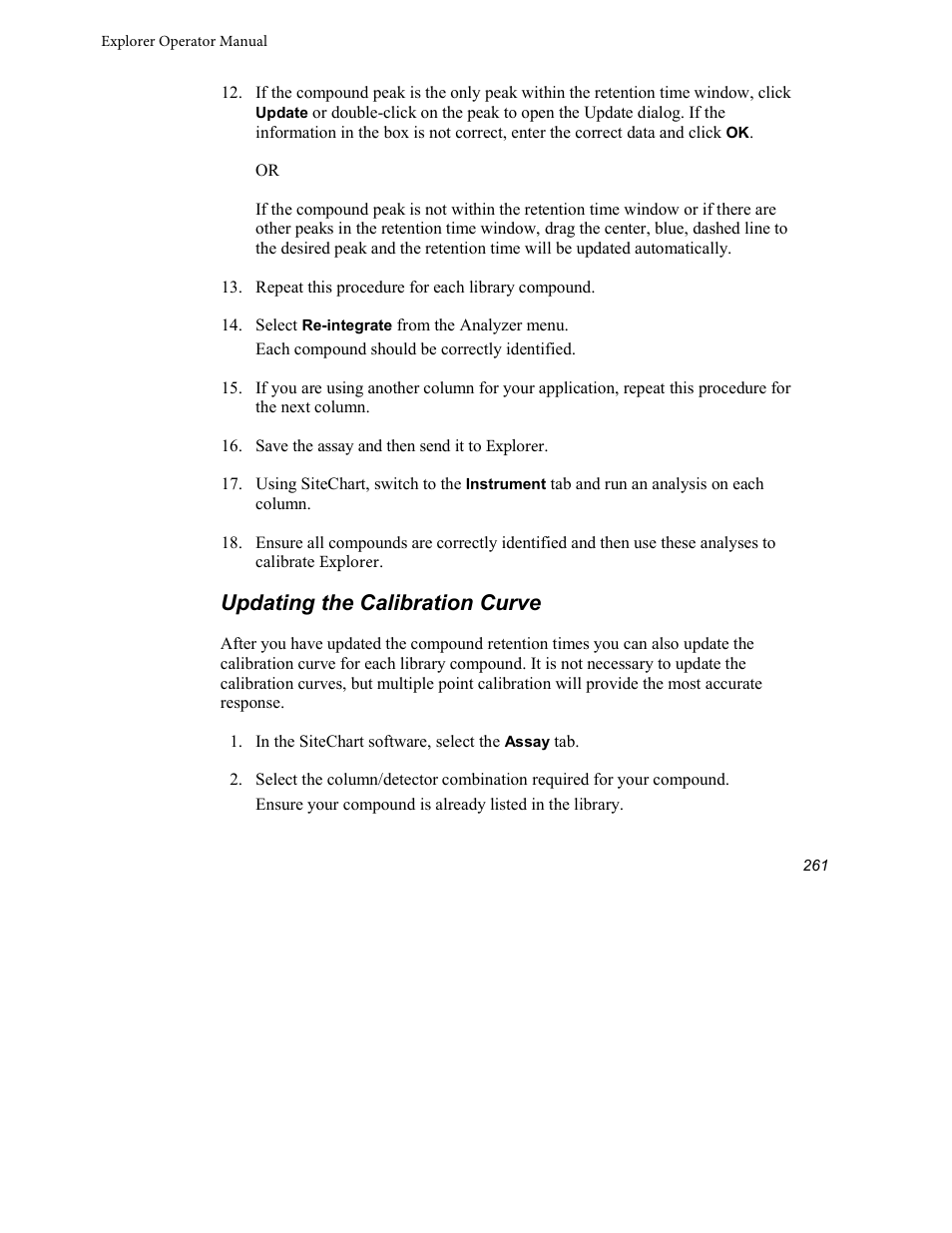 Updating the calibration curve | INFICON Explorer Portable Gas Chromatograph User Manual | Page 263 / 369