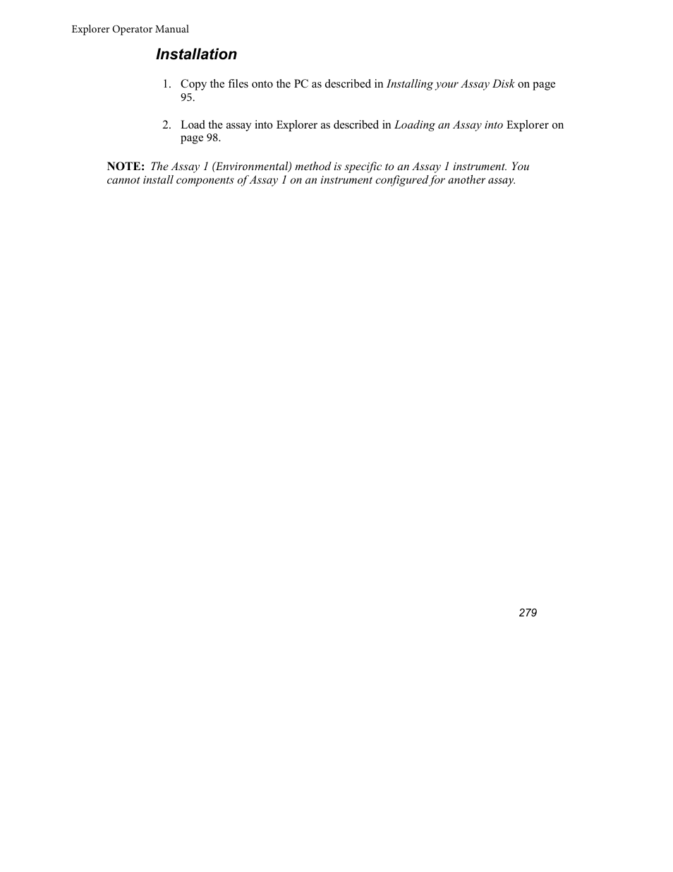 Installation | INFICON Explorer Portable Gas Chromatograph User Manual | Page 281 / 369