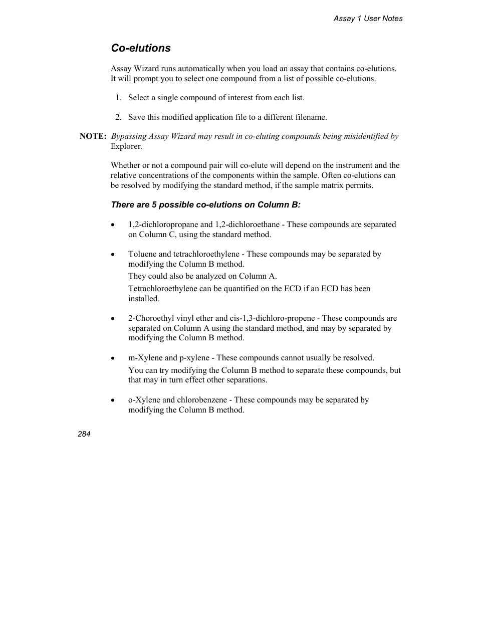 Co-elutions | INFICON Explorer Portable Gas Chromatograph User Manual | Page 286 / 369