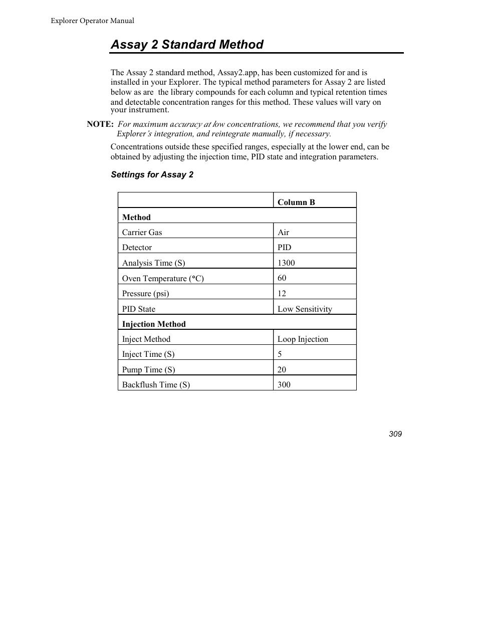 Assay 2 standard method | INFICON Explorer Portable Gas Chromatograph User Manual | Page 311 / 369