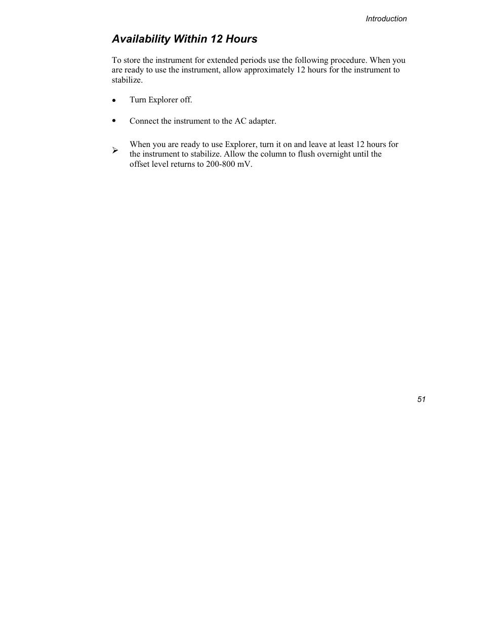 Availability within 12 hours | INFICON Explorer Portable Gas Chromatograph User Manual | Page 53 / 369