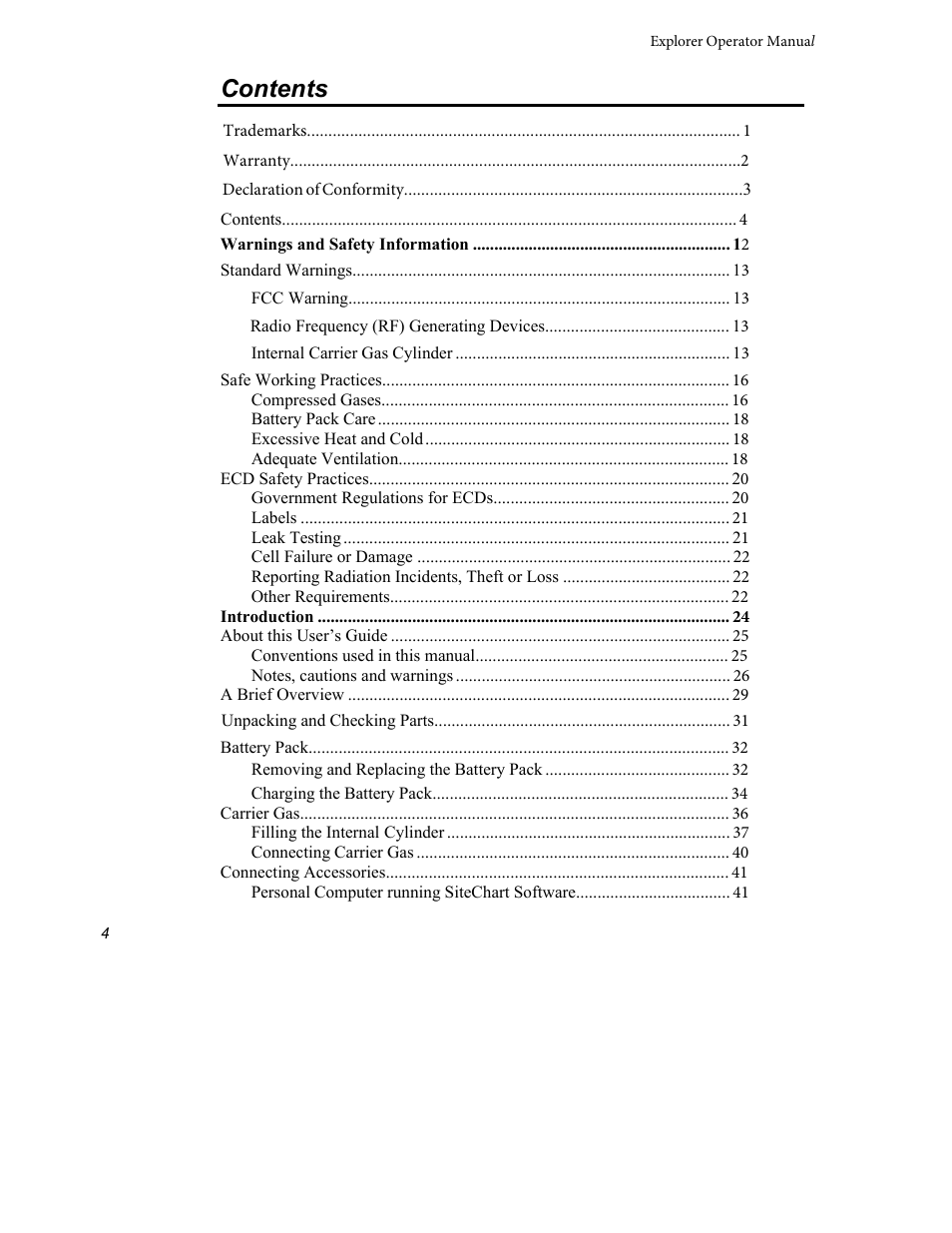 INFICON Explorer Portable Gas Chromatograph User Manual | Page 6 / 369