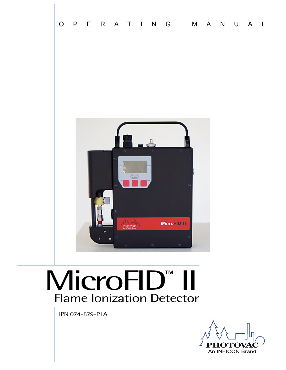 INFICON MicroFID II Portable Flame Ionization Detector User Manual | 89 pages